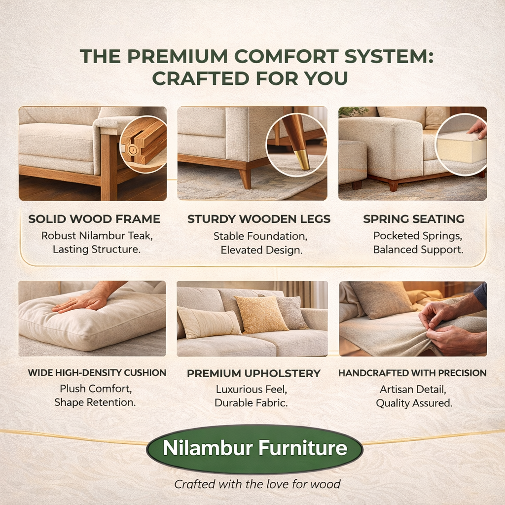 HOPPER TEAK WOOD SOFA