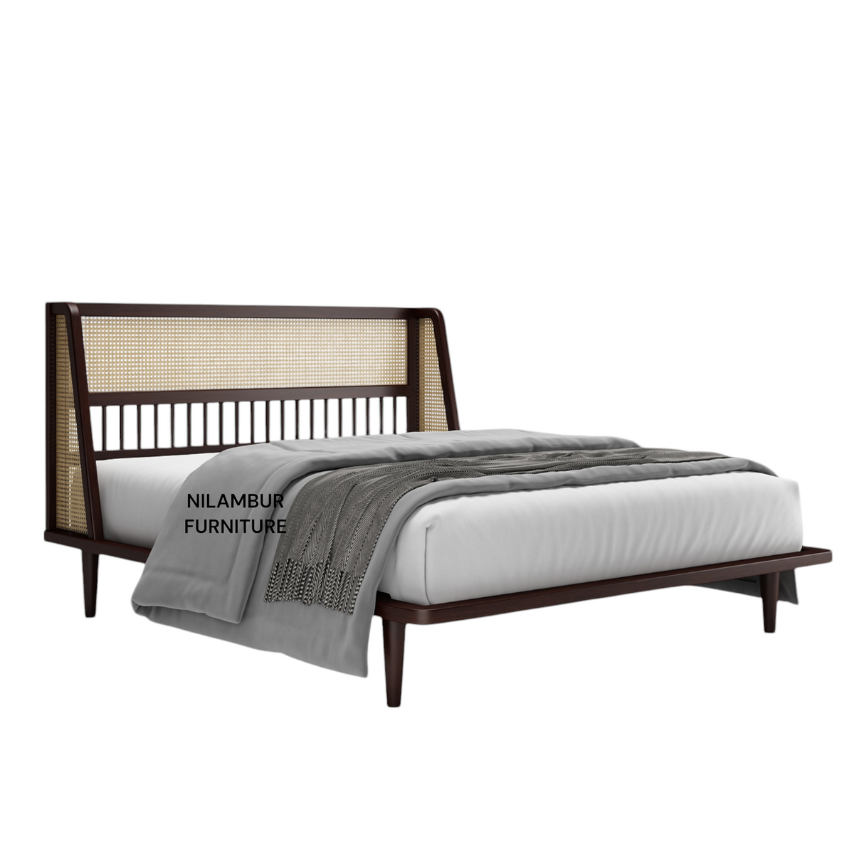 ALPINE MAHOGONY WOOD BED COT