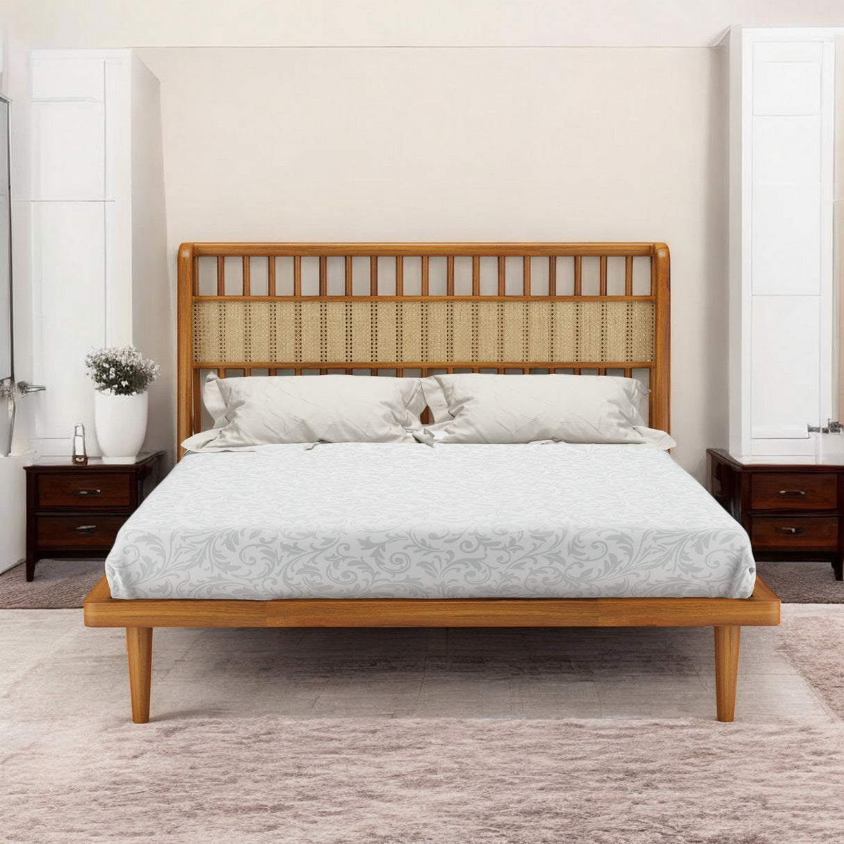 NEO RATTAN TEAK BED COT