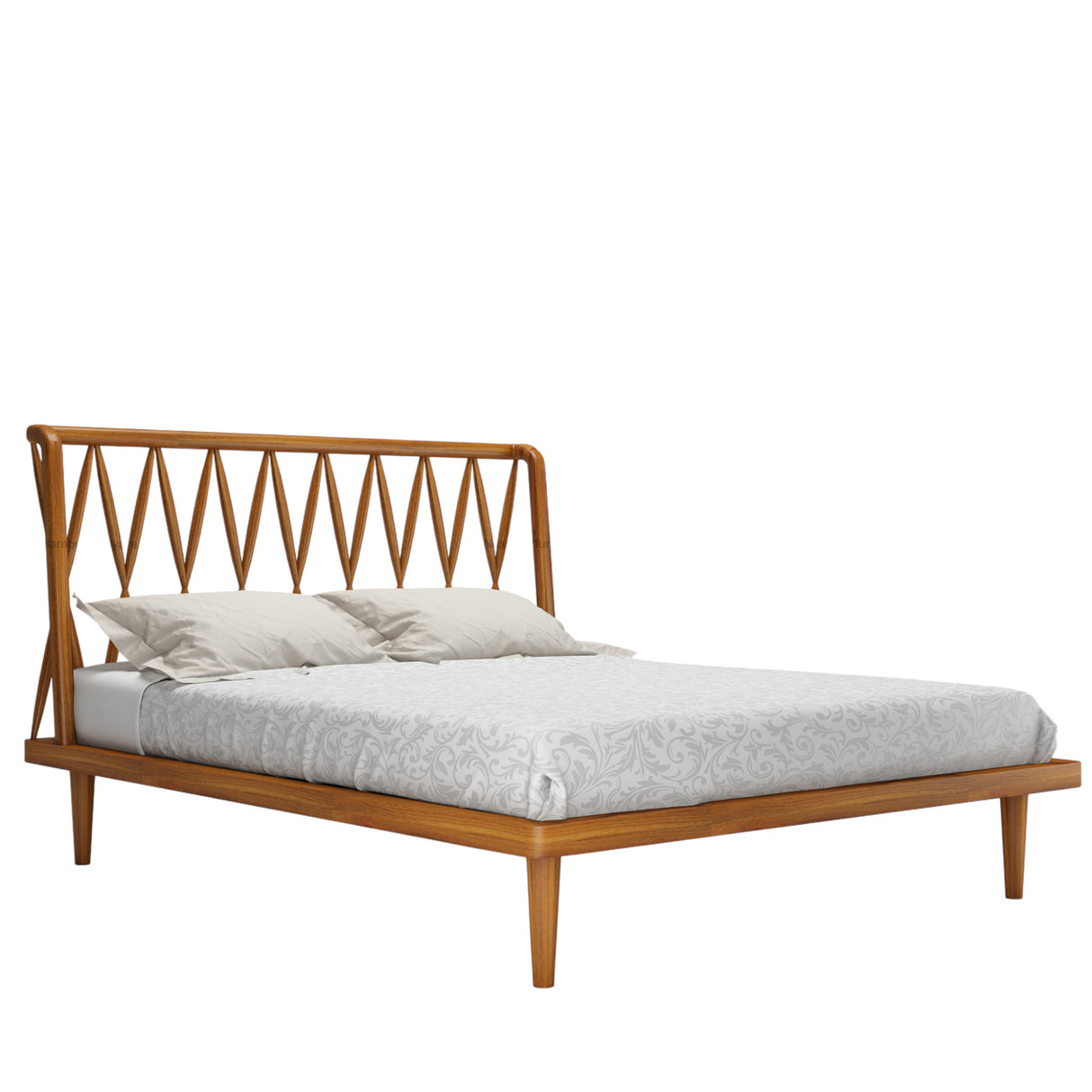 CROSSOVER TEAK BED COT