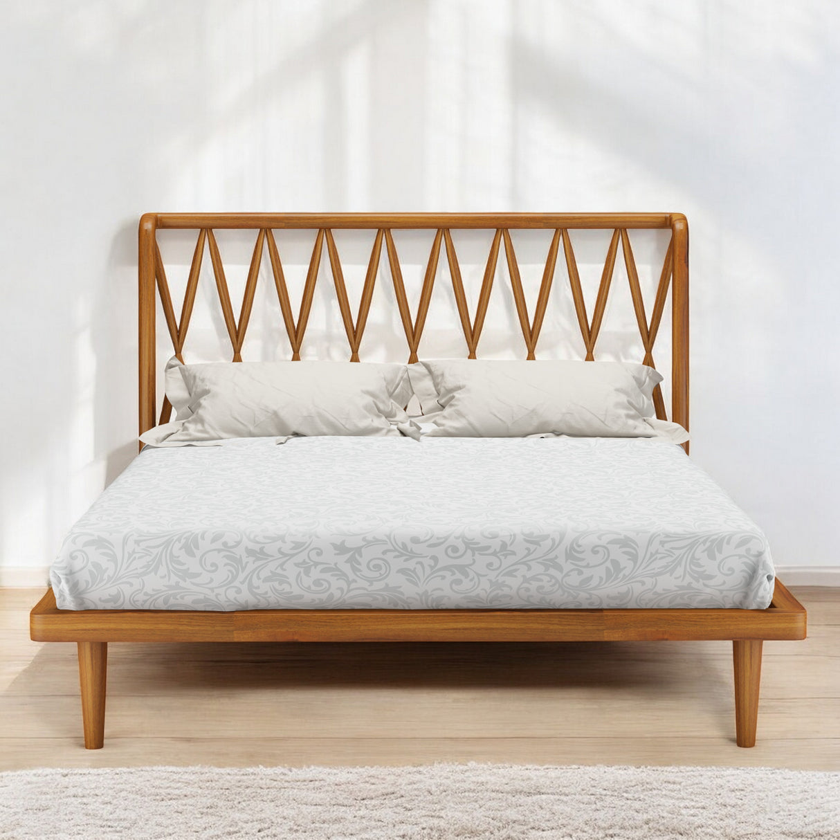 CROSSOVER TEAK BED COT