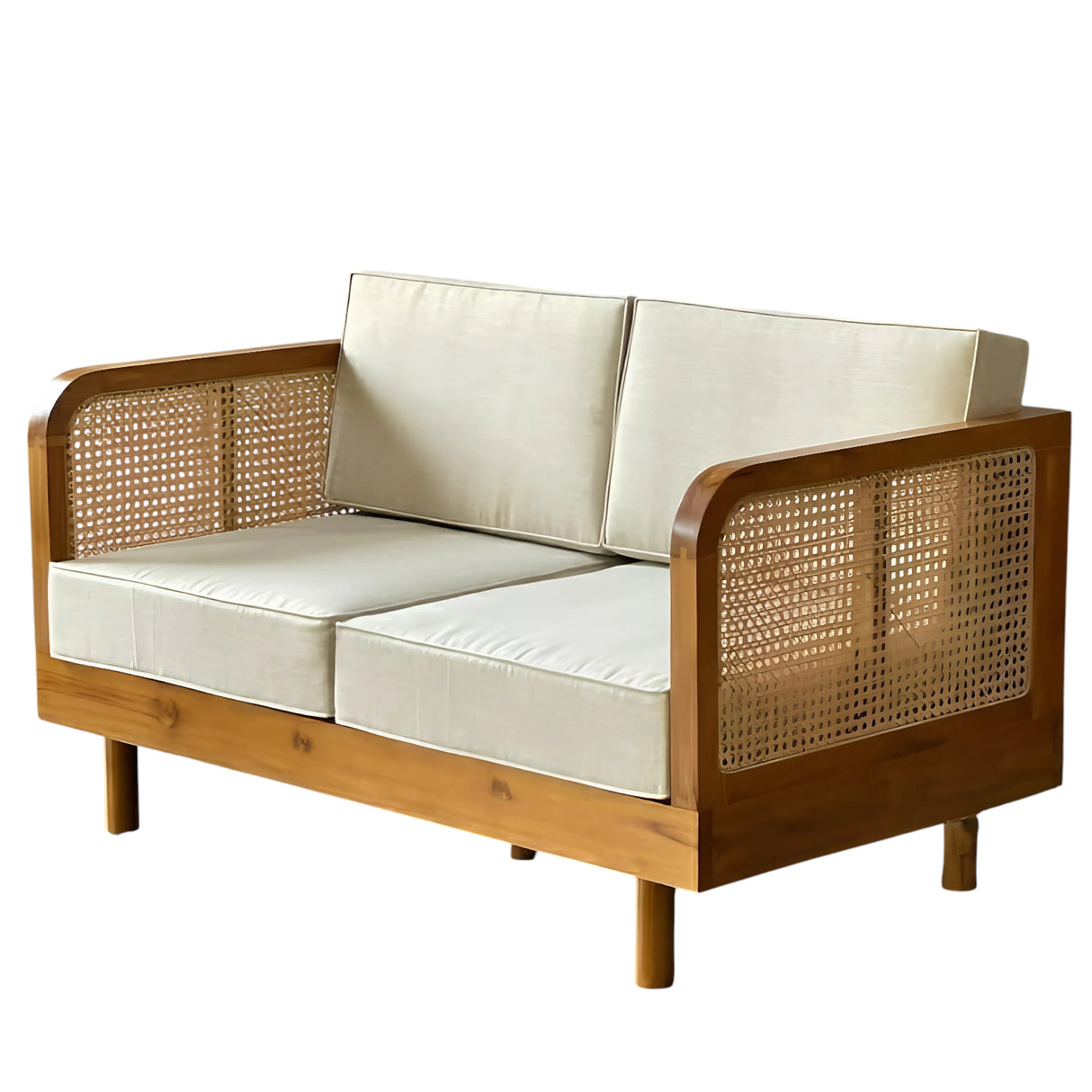 EPIC TEAK WOOD RATTAN SOFA