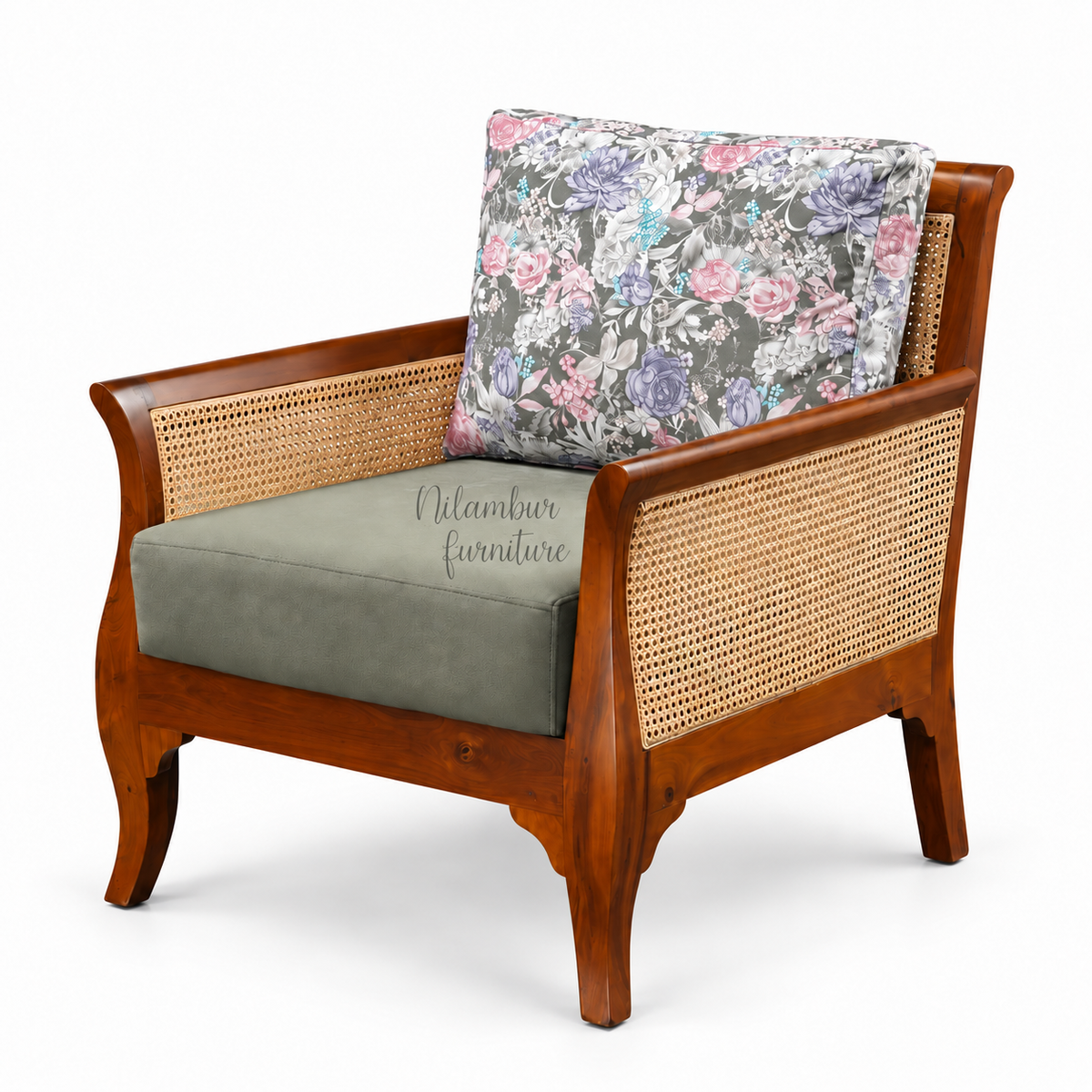 STELLA TEAK WOOD RATTAN SOFA