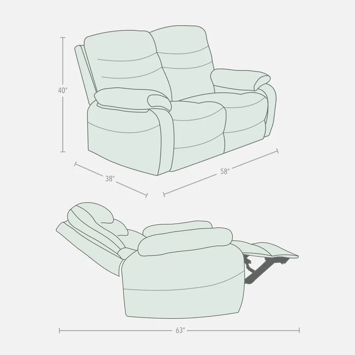 MILAN 2 SEATER RECLINER