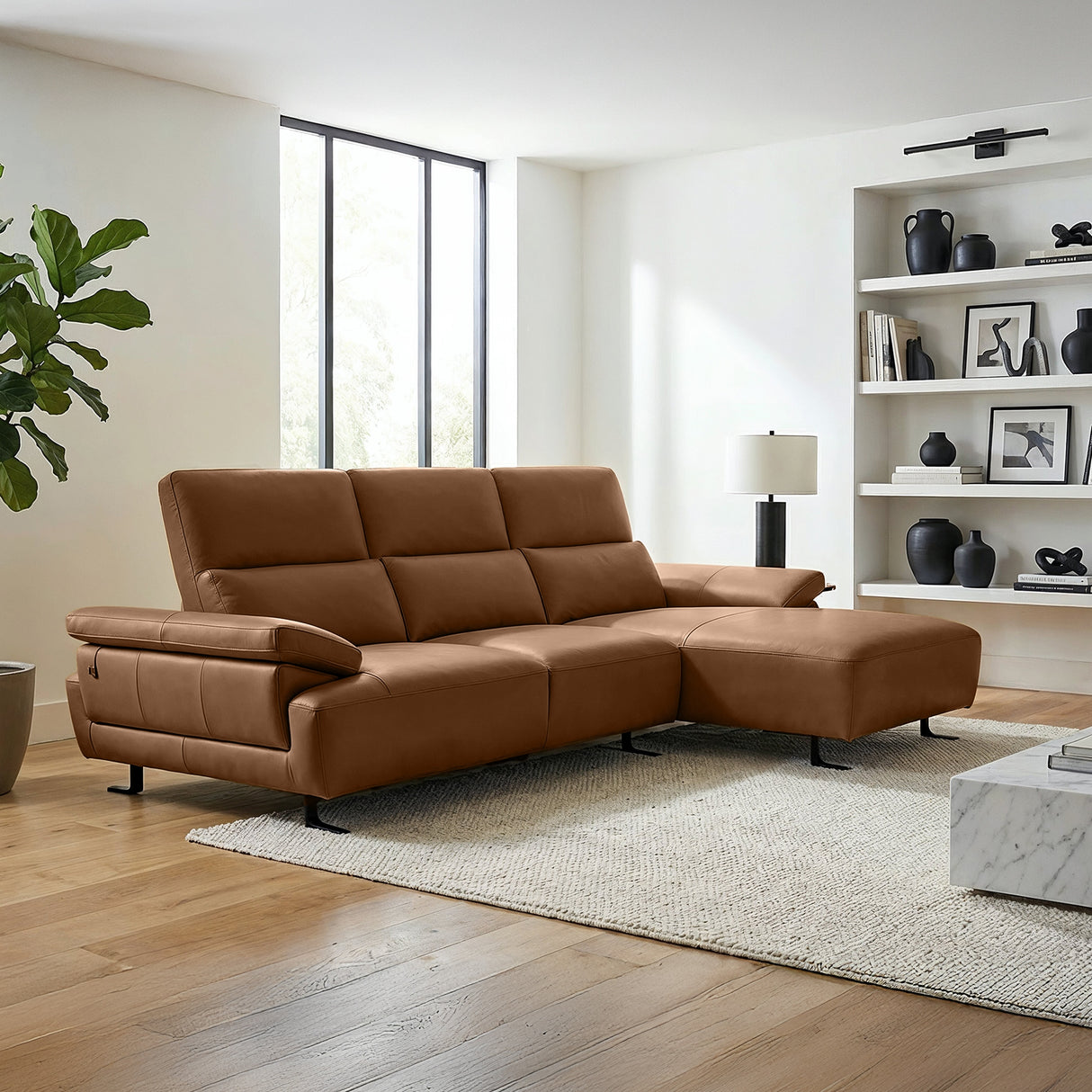 HOGAR GENUINE LEATHER LOUNGE SOFA