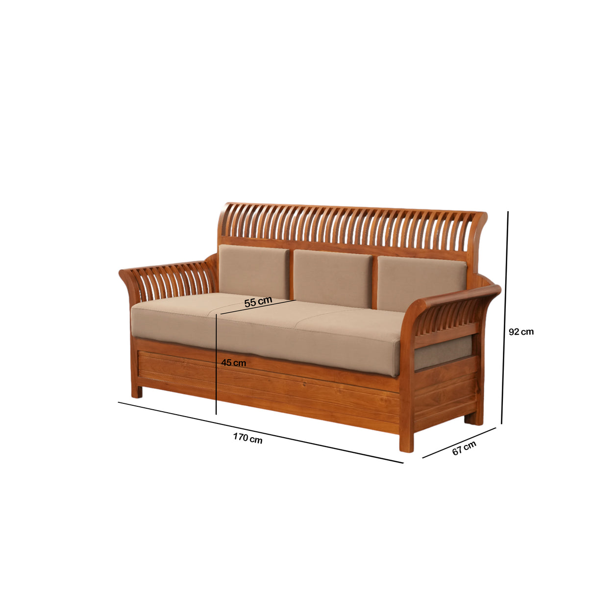 WINGS TEAKWOOD SOFA