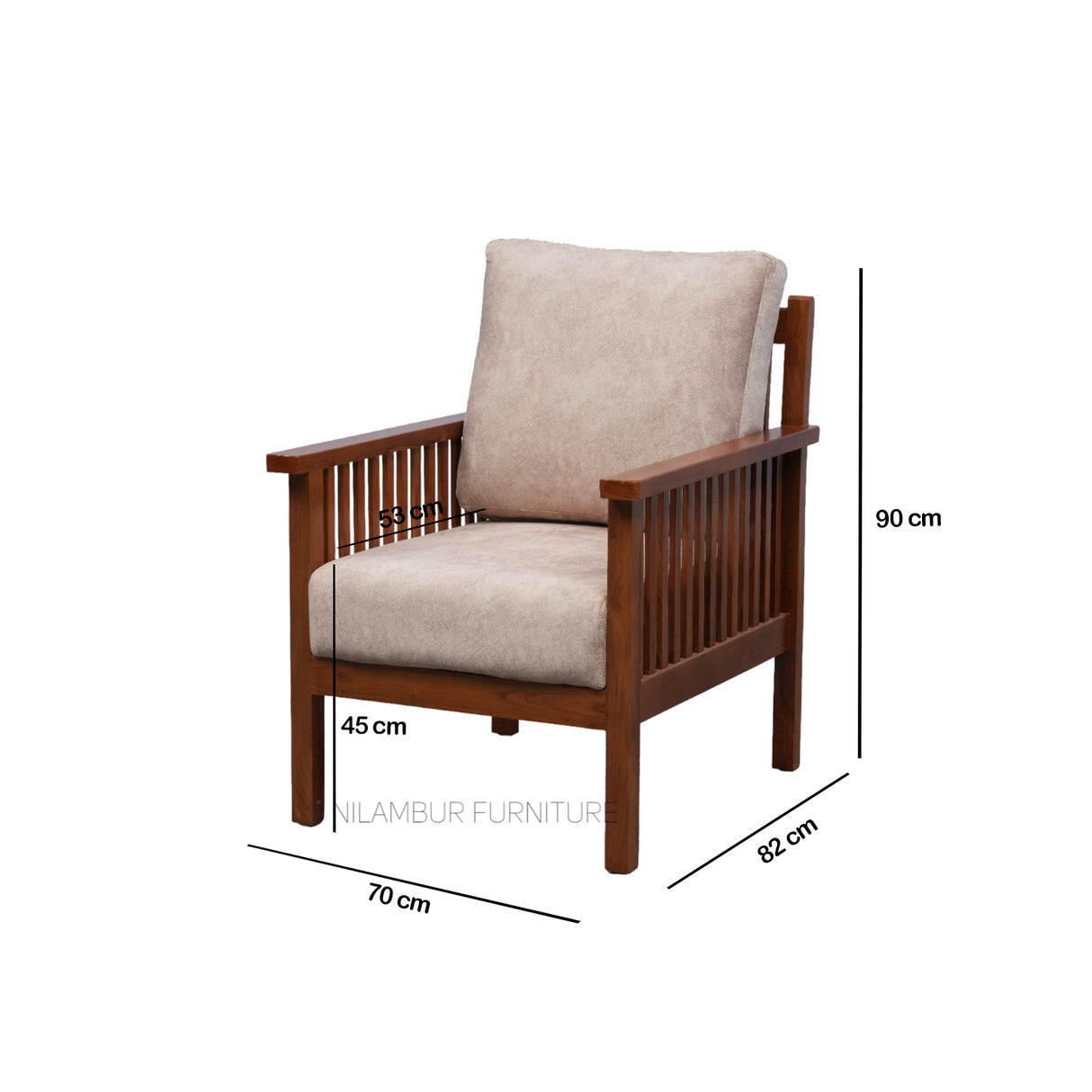 EDMOND TEAK WOOD SOFA