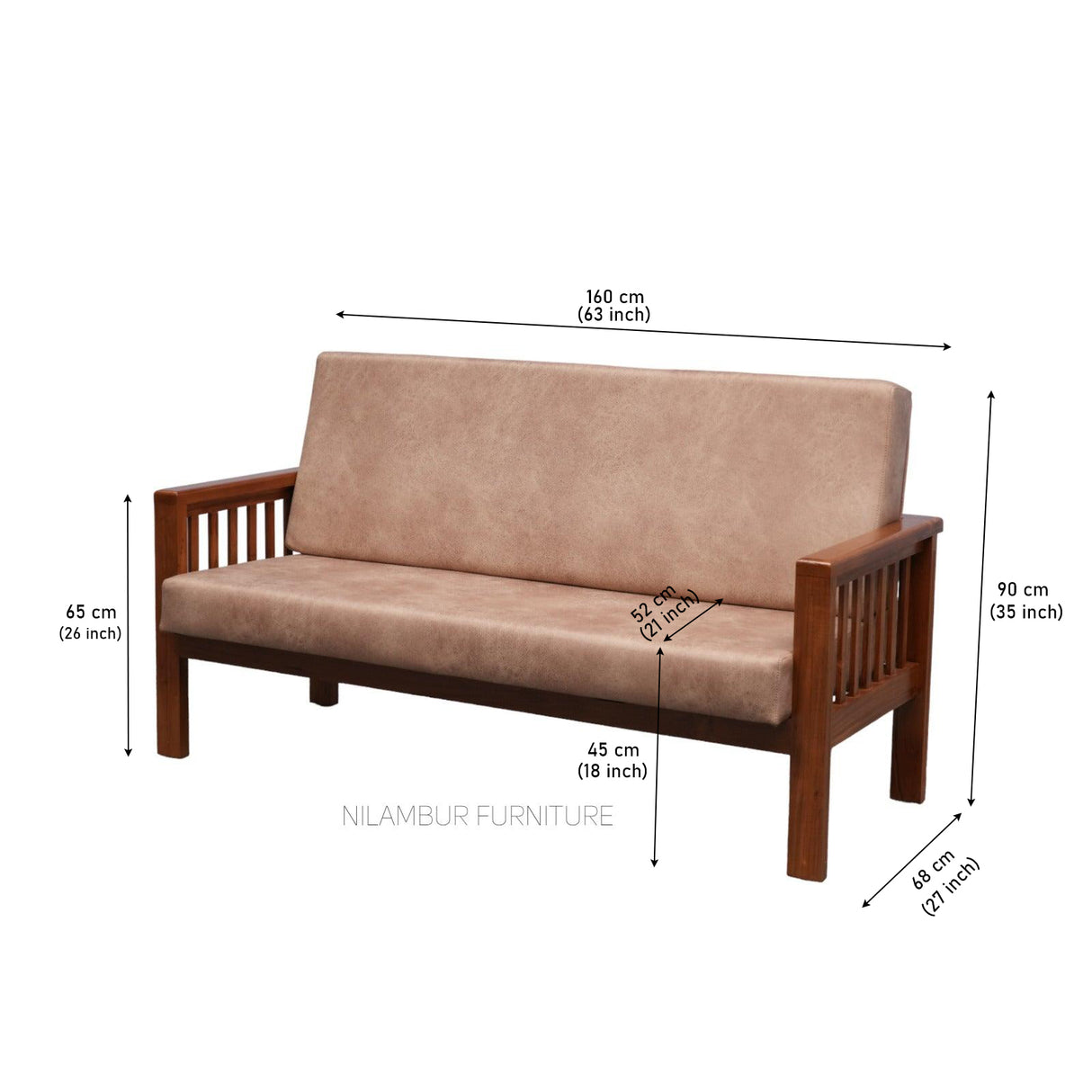 INDIGO TEAK WOOD SOFA