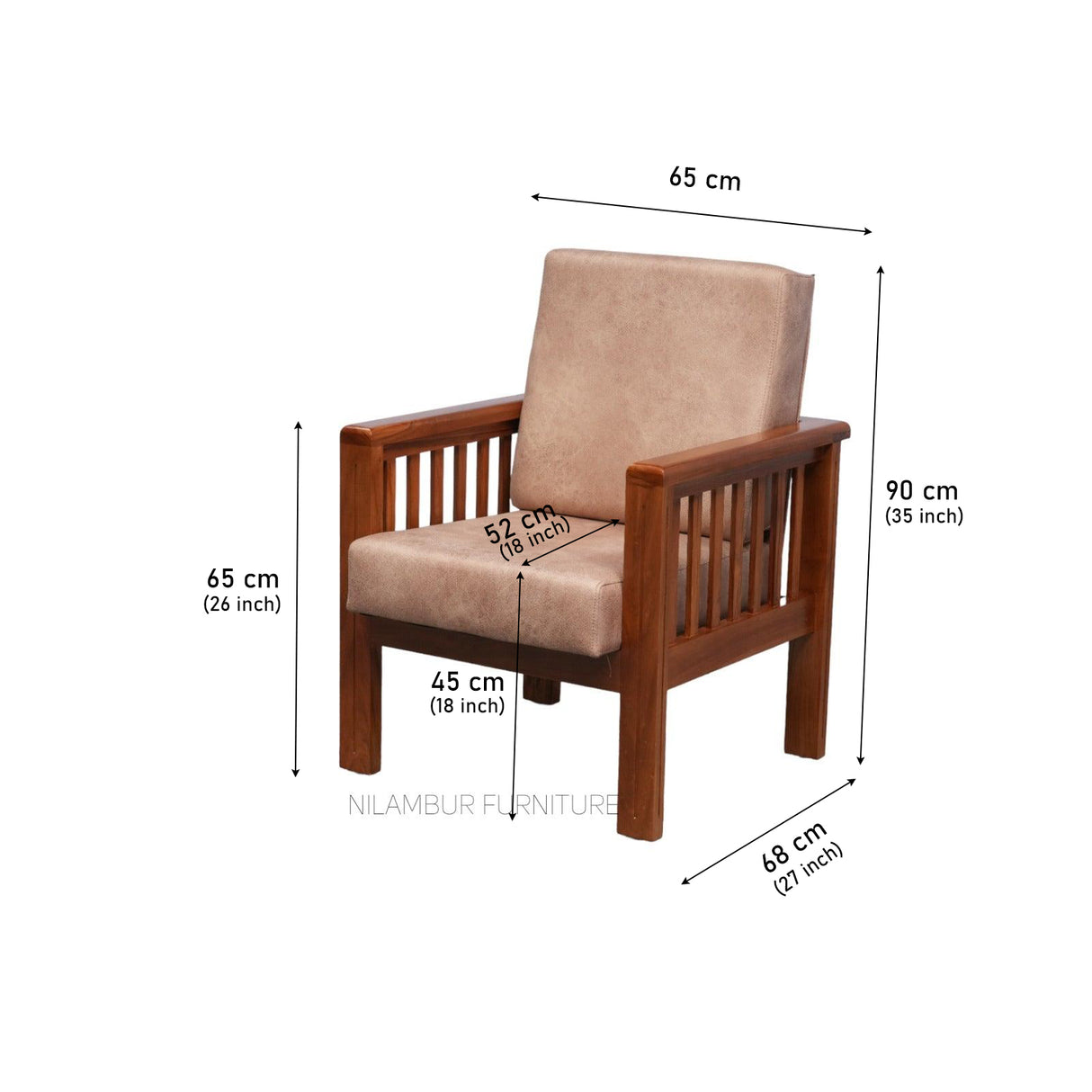 INDIGO TEAK WOOD SOFA