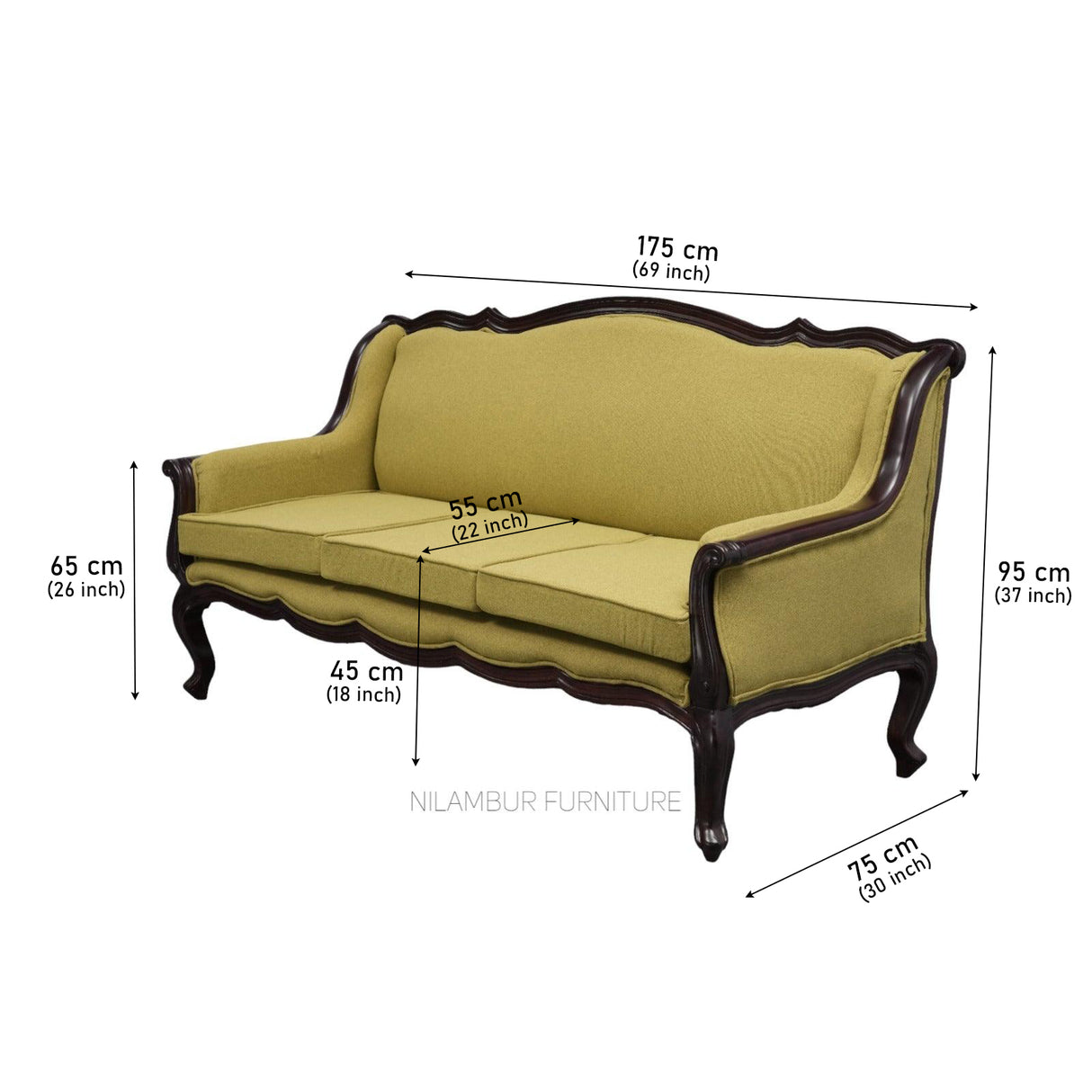 RAYMOND MAHOGONY SOFA