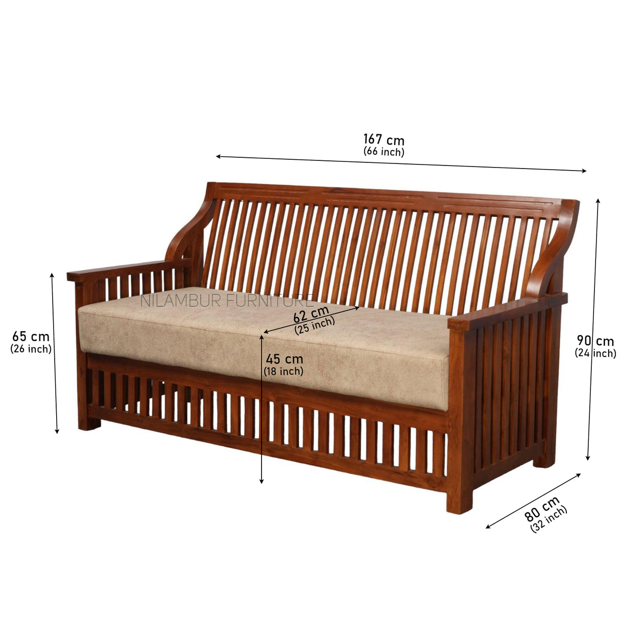 PISTA TEAK WOOD SOFA