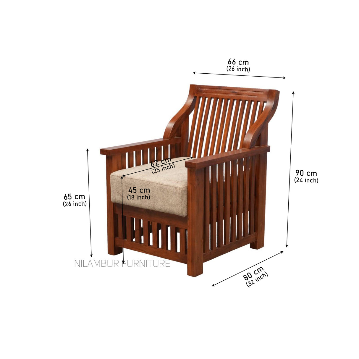 PISTA TEAK WOOD SOFA