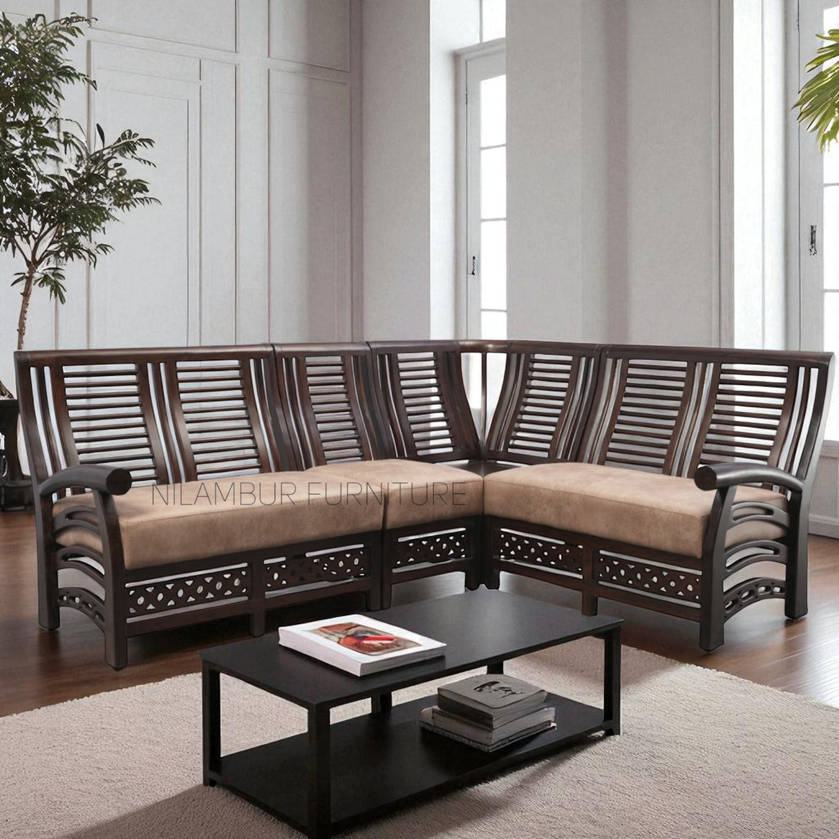 TUSKER ROSE WOOD CORNER SOFA