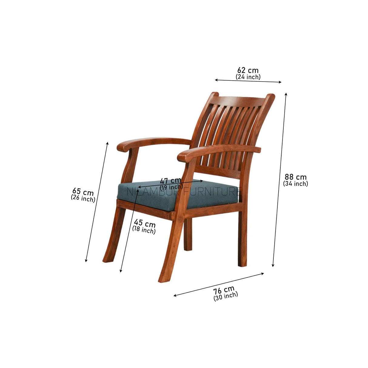 ISHANA TEAK WOOD ARM CHAIR
