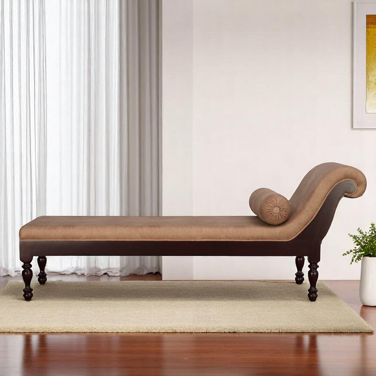 AHANA MAHOGONY DIWAN