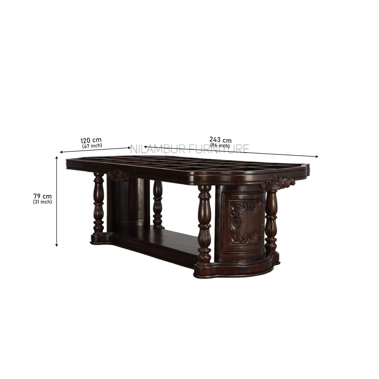 ALEXANDER 8 SEATER ROSEWOOD DINING SET