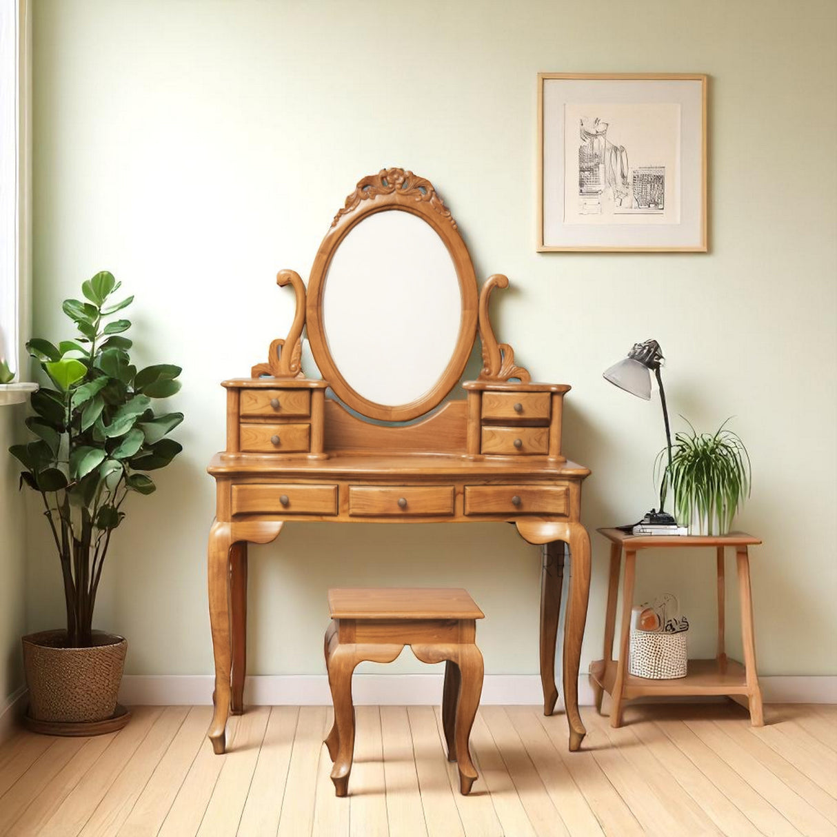 MIA TEAK WOOD DRESSING TABLE