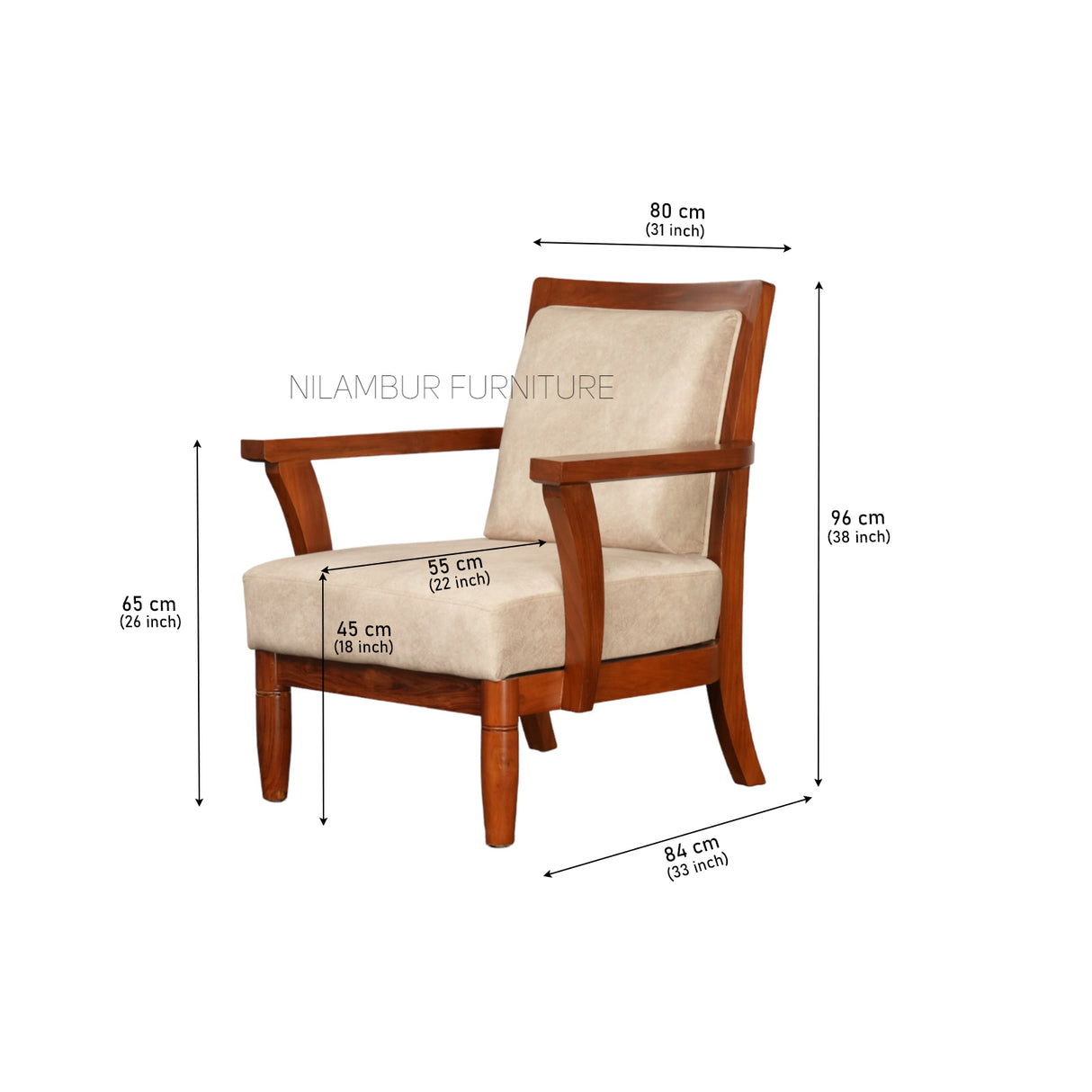 ASHLEY TEAK WOOD SOFA