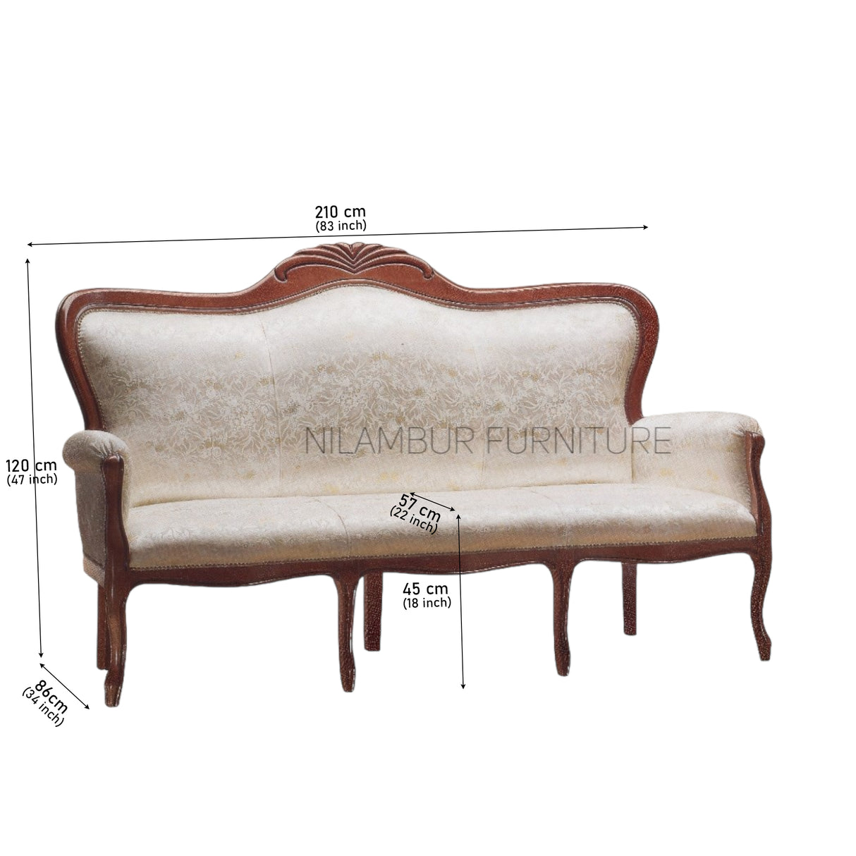 RUBY TEAK WOOD SOFA