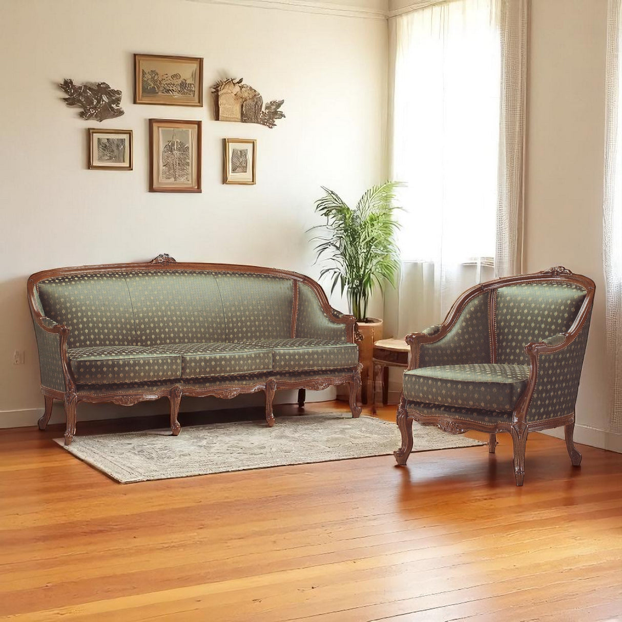 QUARTZ TEAK WOOD SOFA