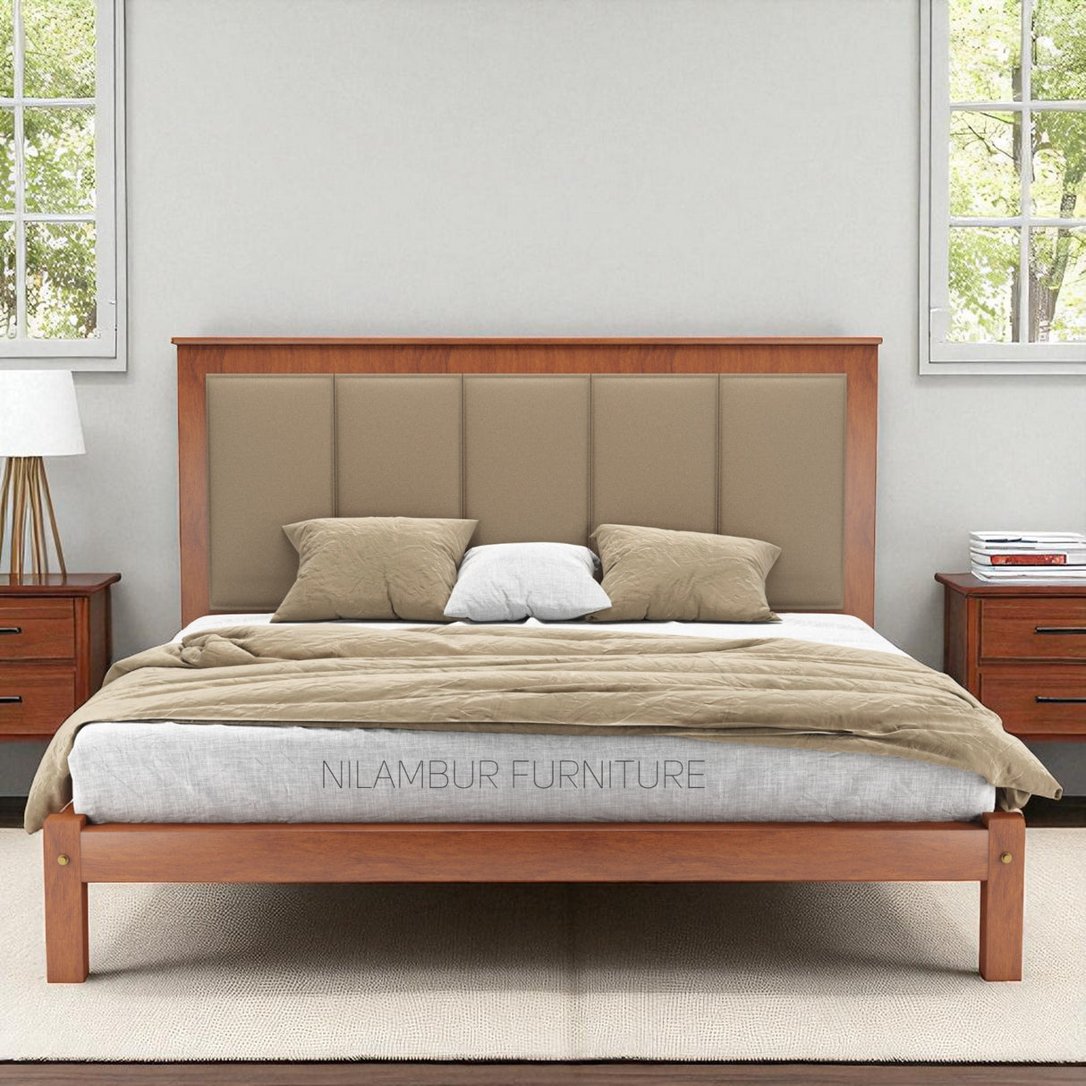 NEPTUNE TEAK WOOD BED COT