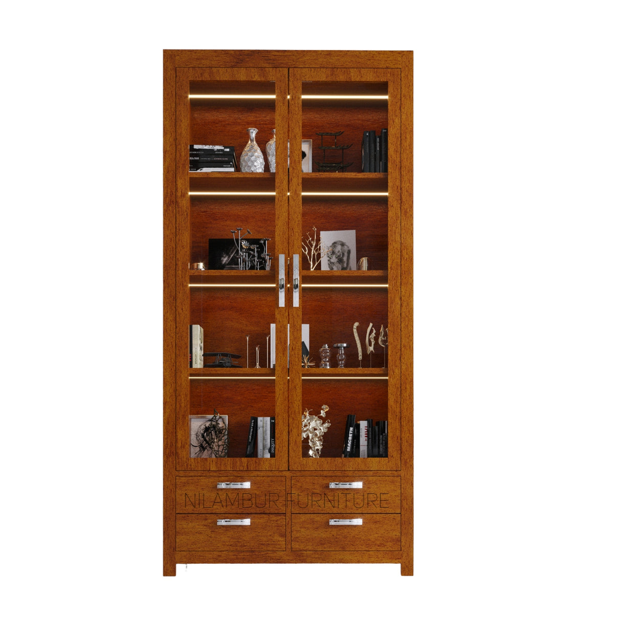 BENJI TEAK WOOD CROCKERY UNIT - Nilambur Furniture
