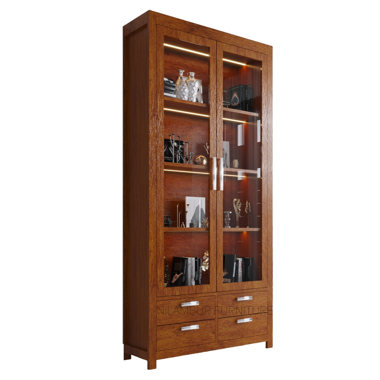 BENJI TEAK WOOD CROCKERY UNIT - Nilambur Furniture