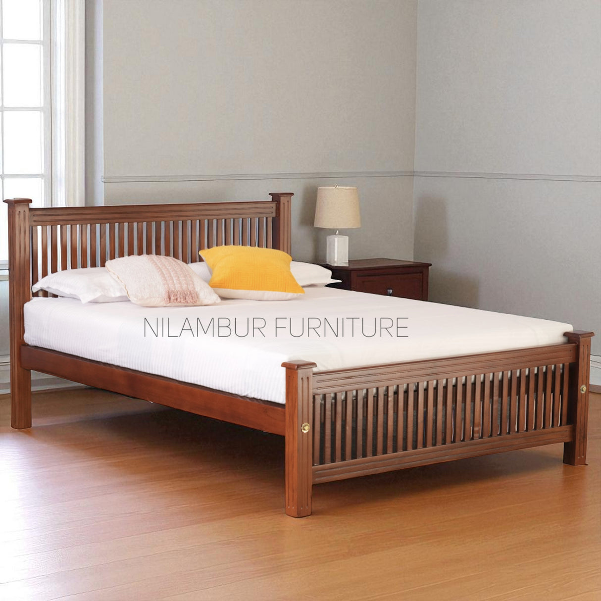 SQUARE TEAK WOOD BED COT