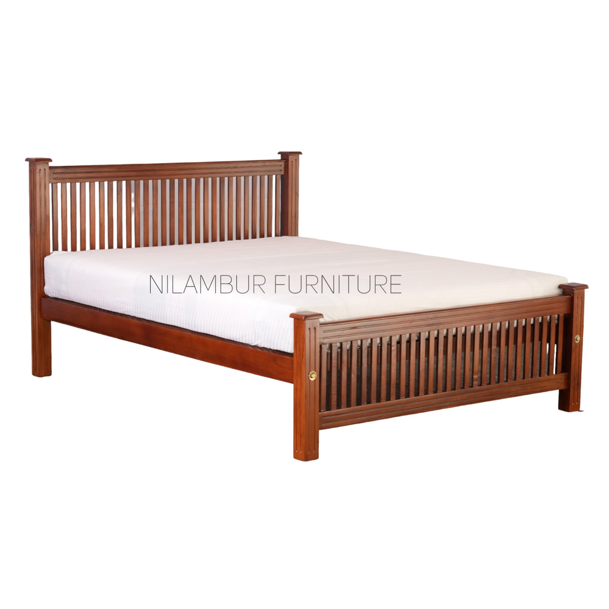 SQUARE TEAK WOOD BED COT - Nilambur Furniture