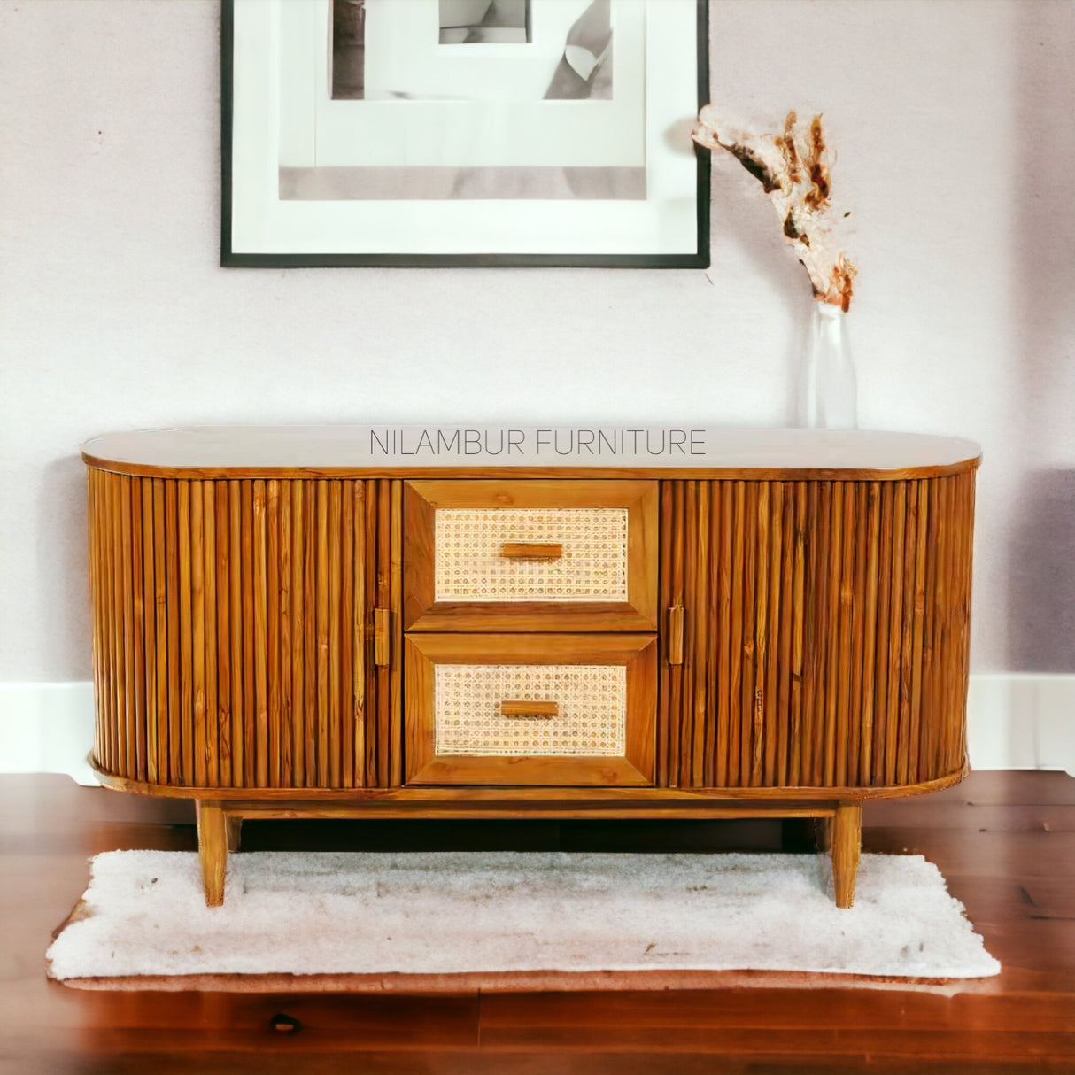 LONDON TEAK WOOD CROCKERY UNIT - Nilambur Furniture