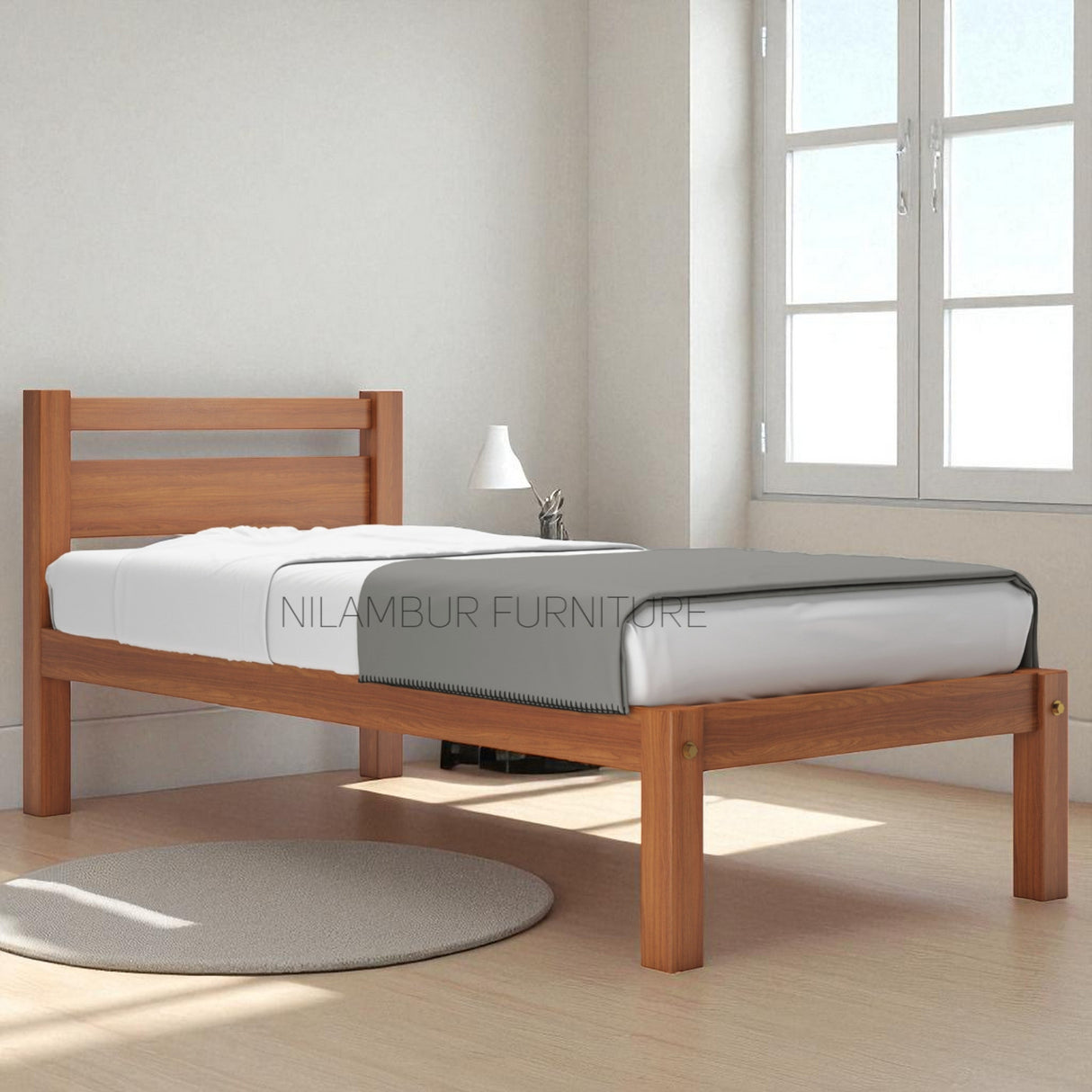CRYSTAL SINGLE TEAK BED COT
