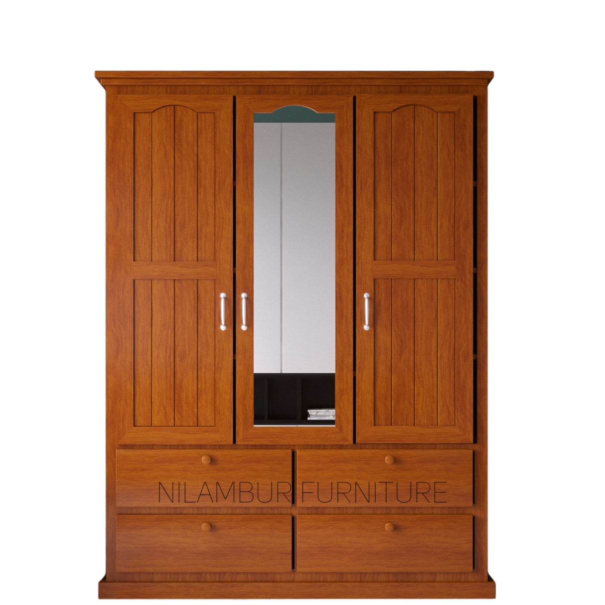 CIAN TEAK WOOD WARDROBE - Nilambur Furniture