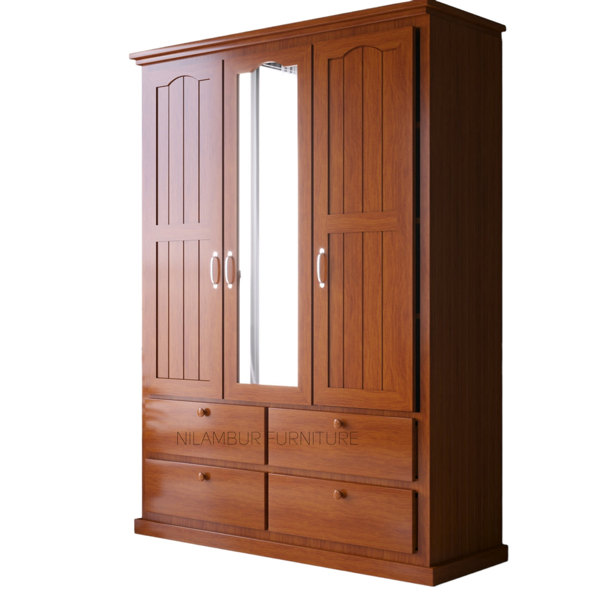 CIAN TEAK WOOD WARDROBE - Nilambur Furniture