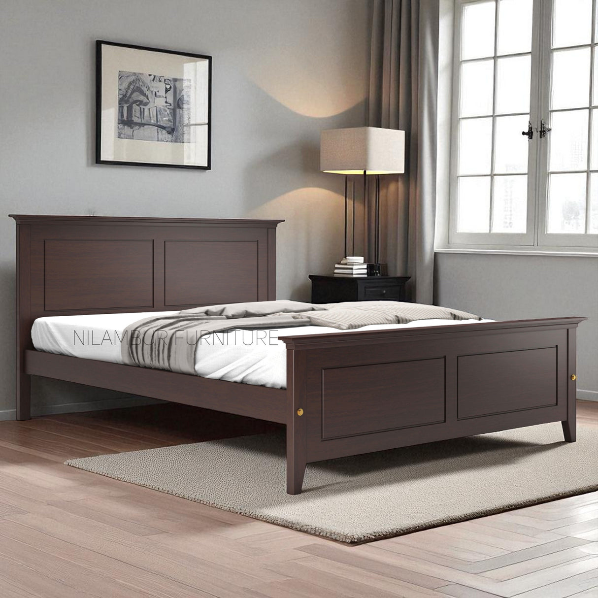 ADOLPH MAHOGONY WOOD BED COT