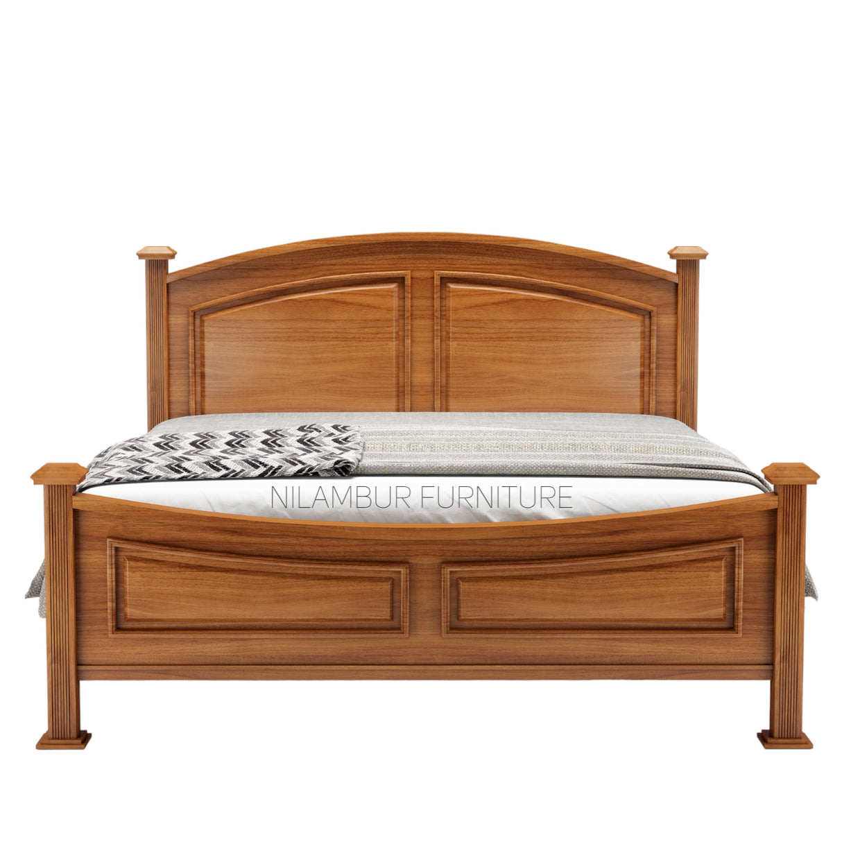 CAMBRIDGE TEAK WOOD BED COT - Nilambur Furniture