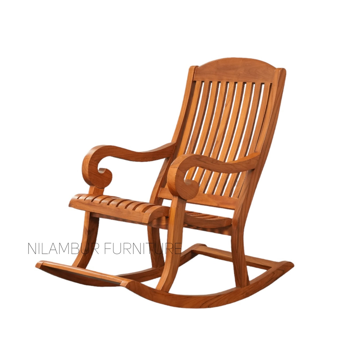 YASH TEAK WOOD ROCKING CHAIR – Nilambur Furniture