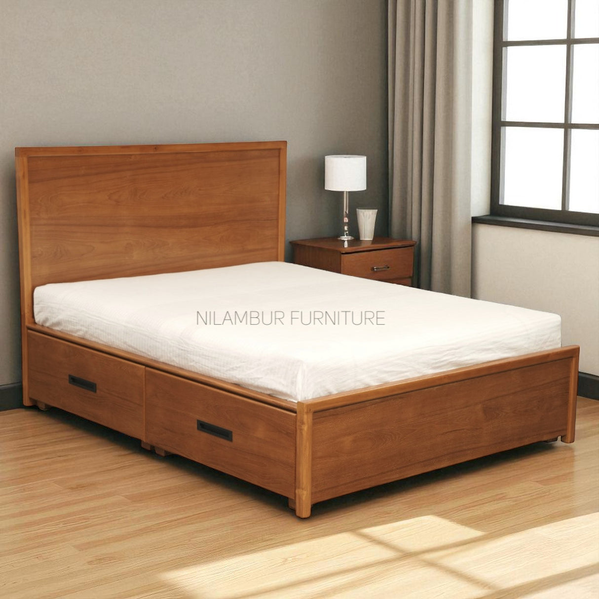 ALOHA TEAK WOOD STORAGE BED COT