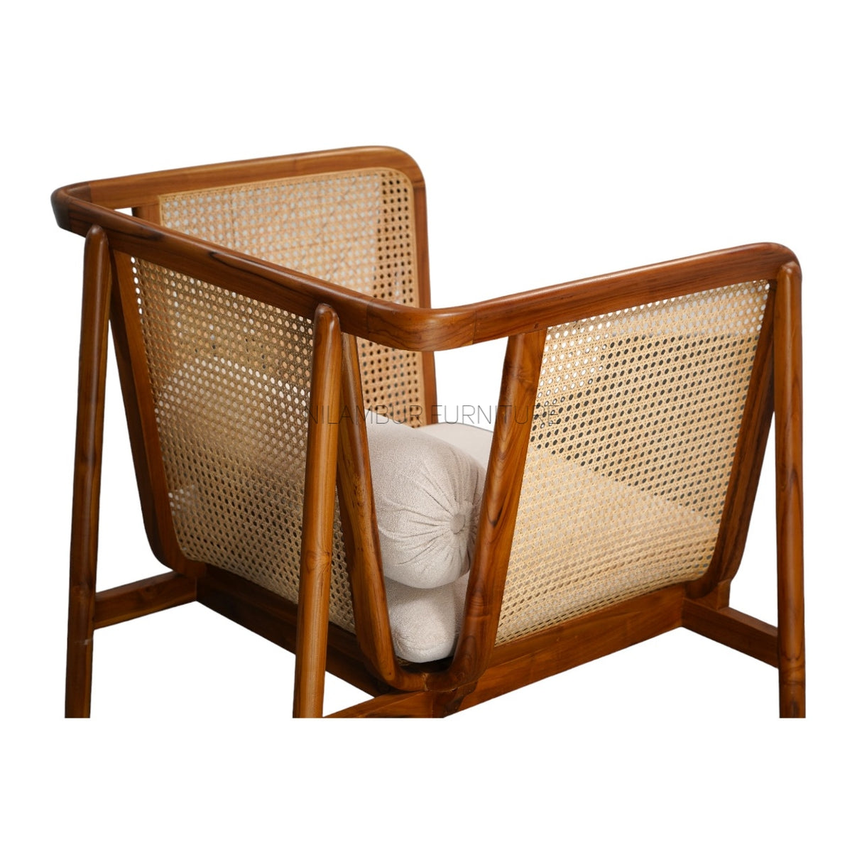 IRIS TEAK WOOD RATTAN SOFA