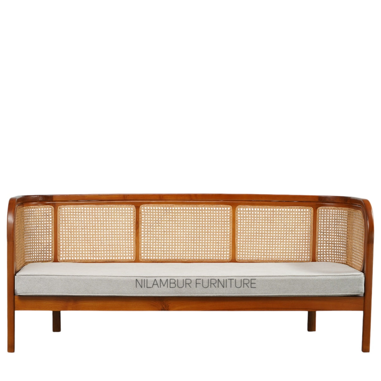 ARTIST TEAK WOOD RATTAN SOFA