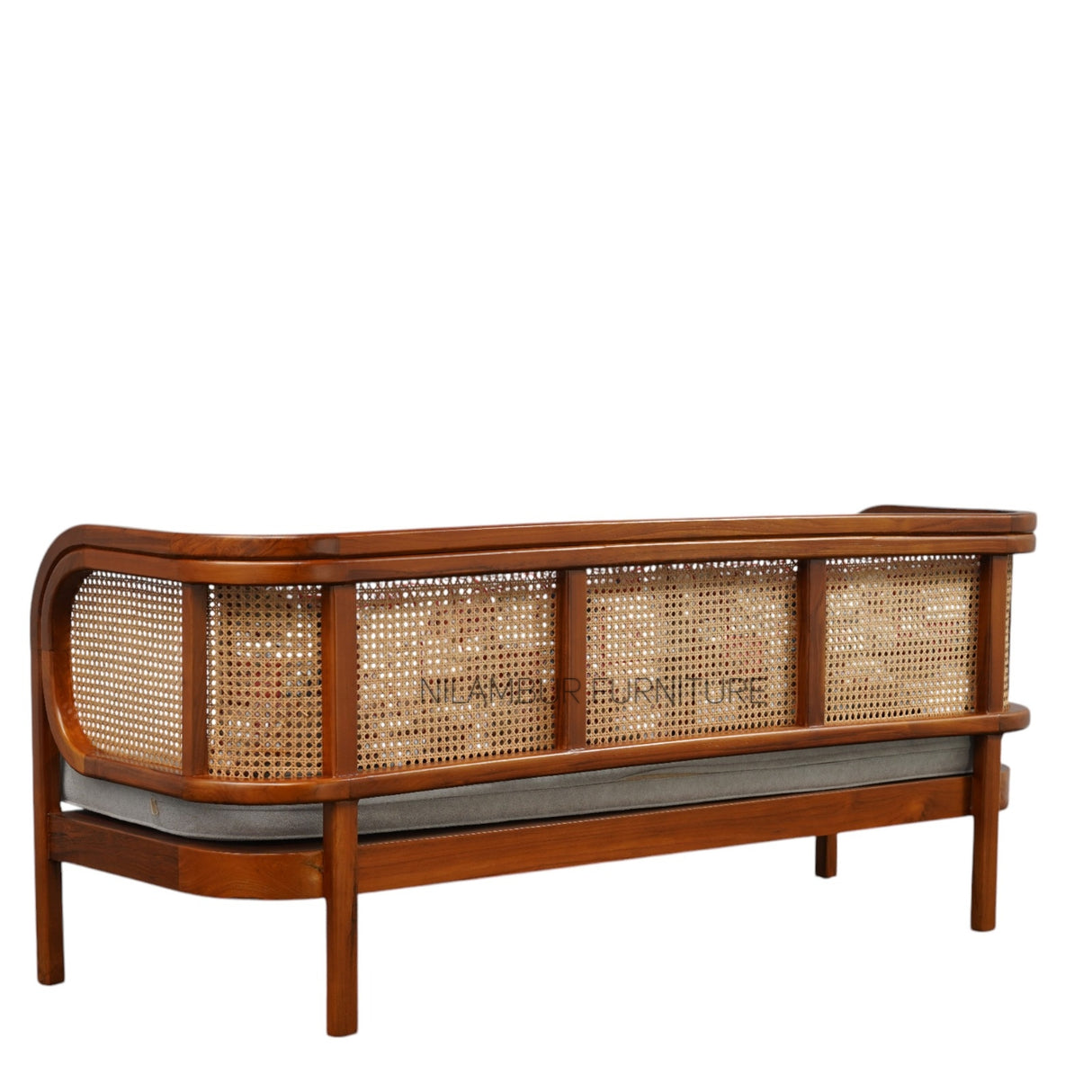 ARTIST TEAK WOOD RATTAN SOFA