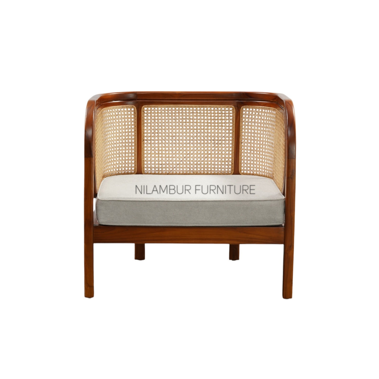 ARTIST TEAK WOOD RATTAN SOFA