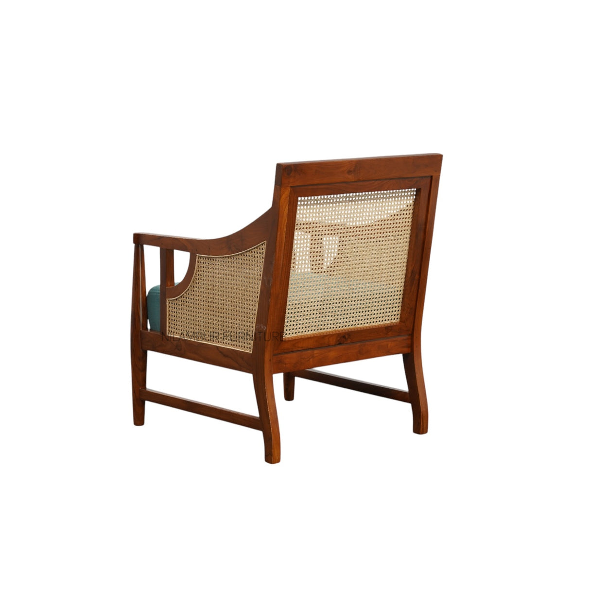 TRAVANCORE TEAK WOOD RATTAN SOFA