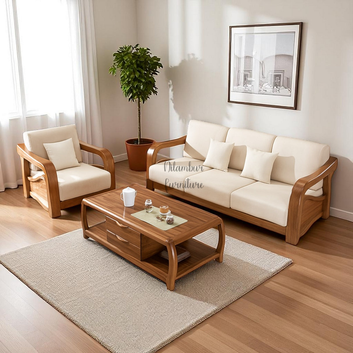 BERLIN TEAK WOOD SOFA