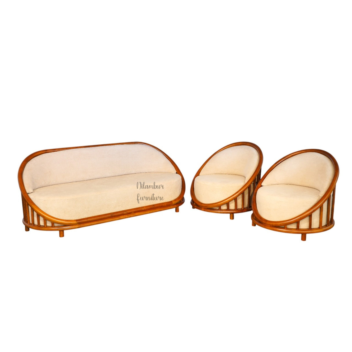 SHELL TEAK WOOD SOFA