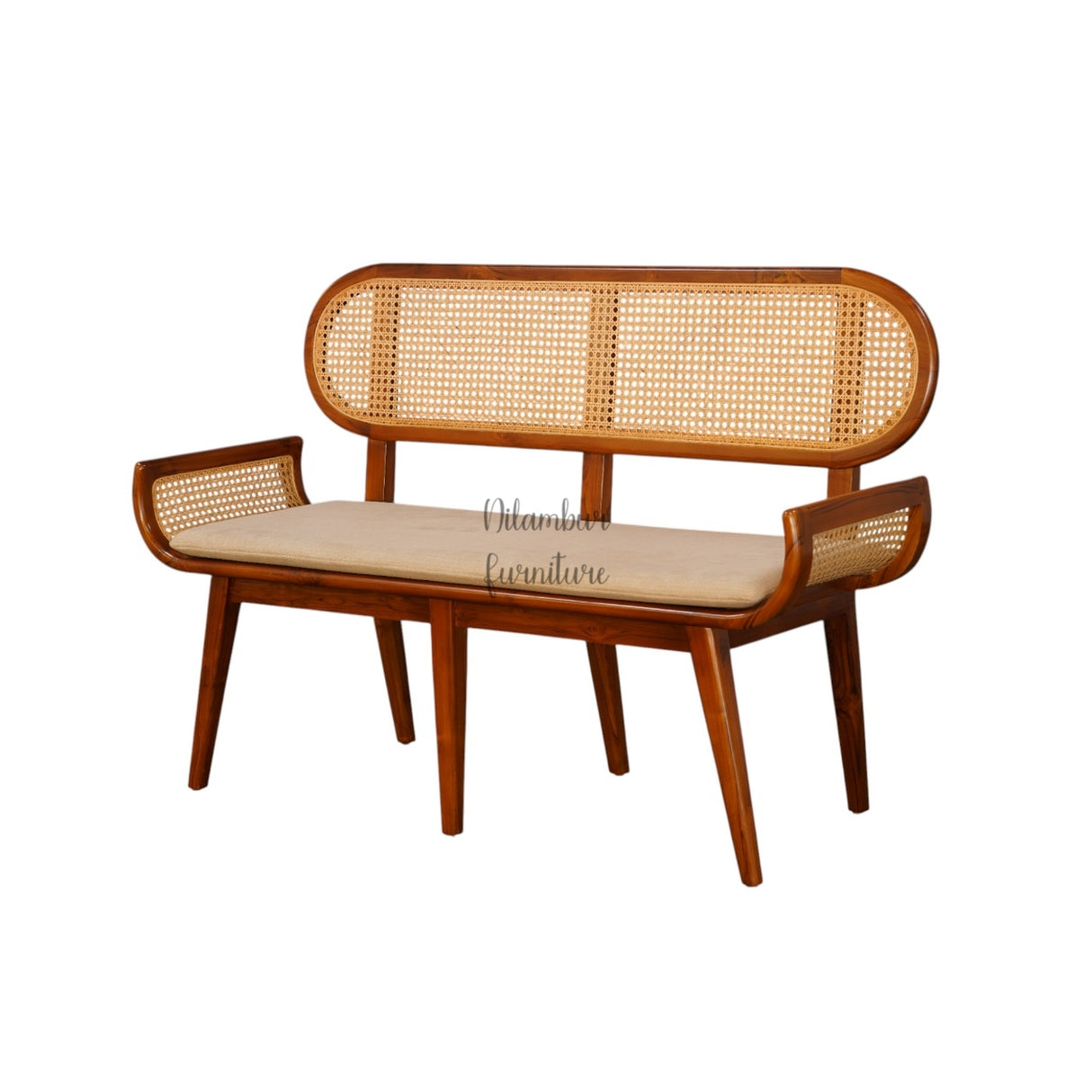 VANCHI TEAK WOOD RATTAN SOFA