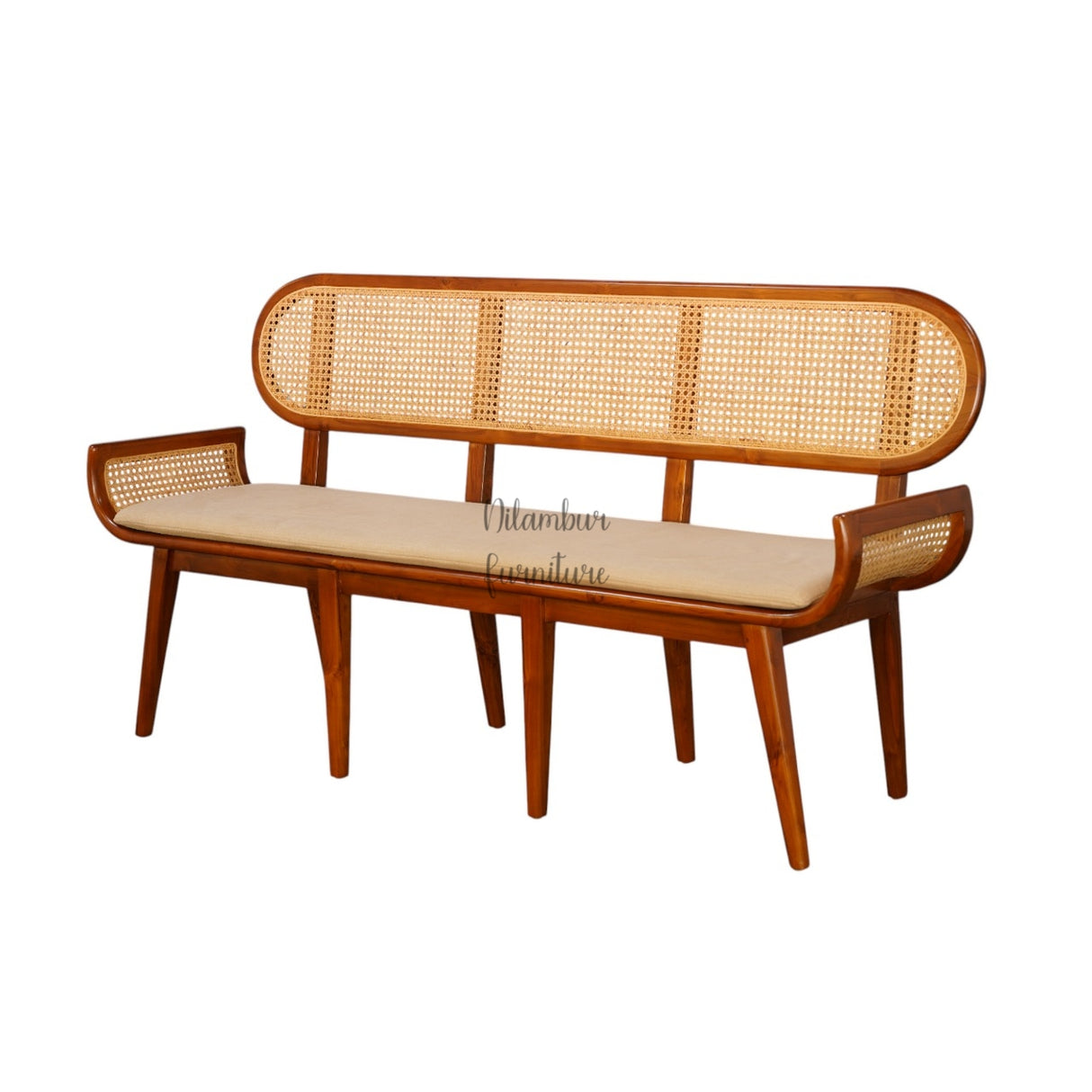VANCHI TEAK WOOD RATTAN SOFA
