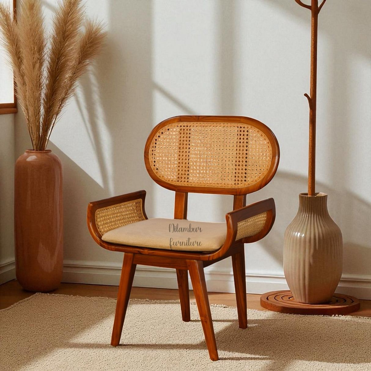 VANCHI TEAK WOOD RATTAN SOFA