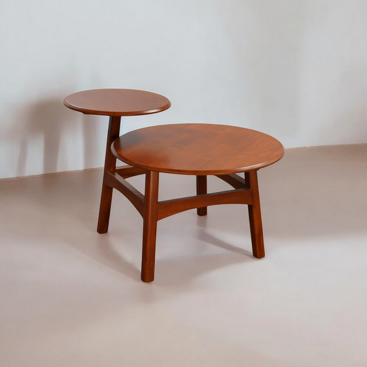 DRUM MAHOGONY COFFEE TABLE