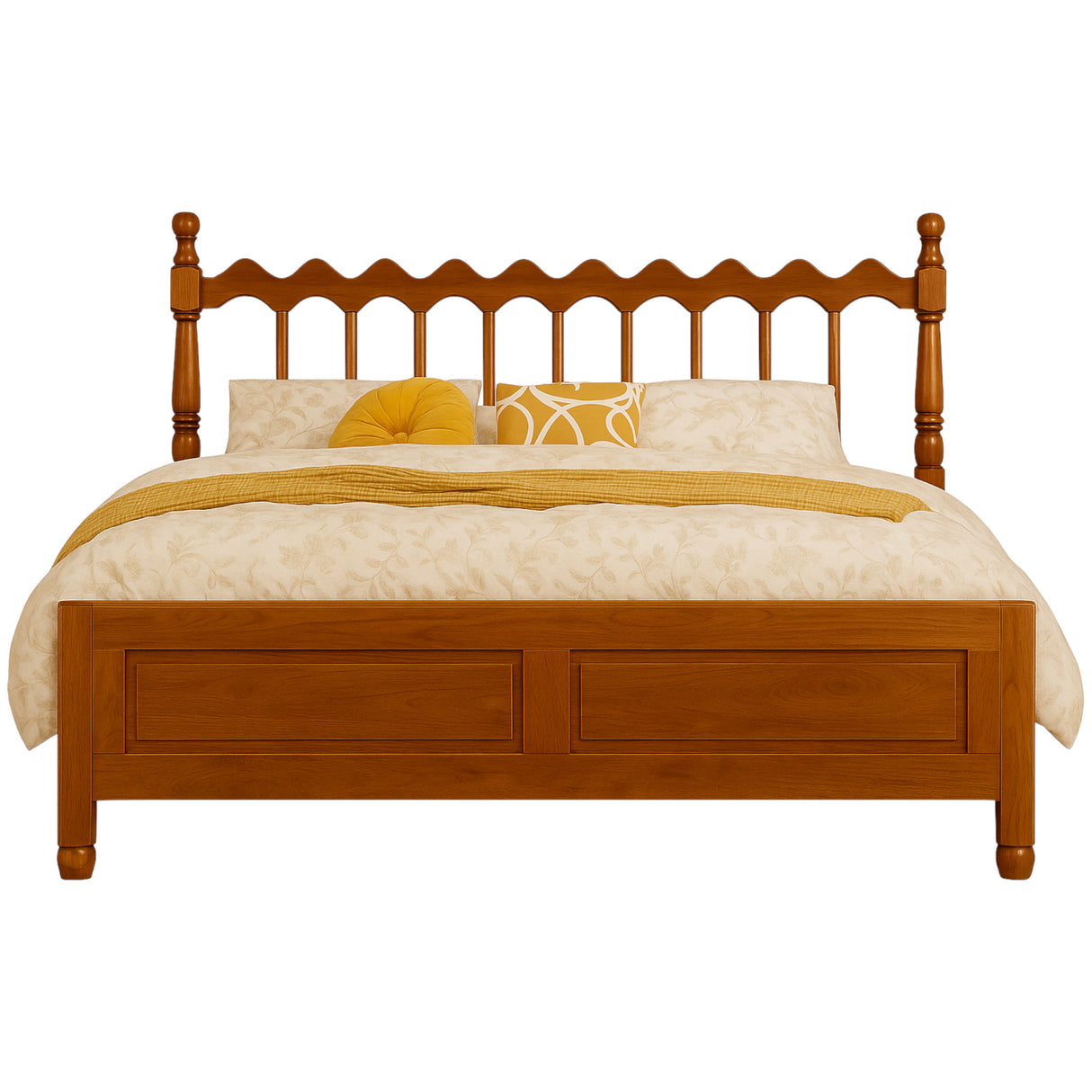 WIRE TEAK WOOD BED COT