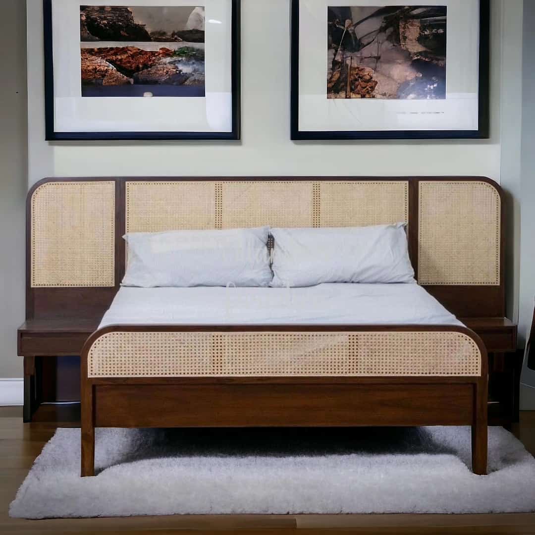 ARIA MAHOGONY WOOD BED COT